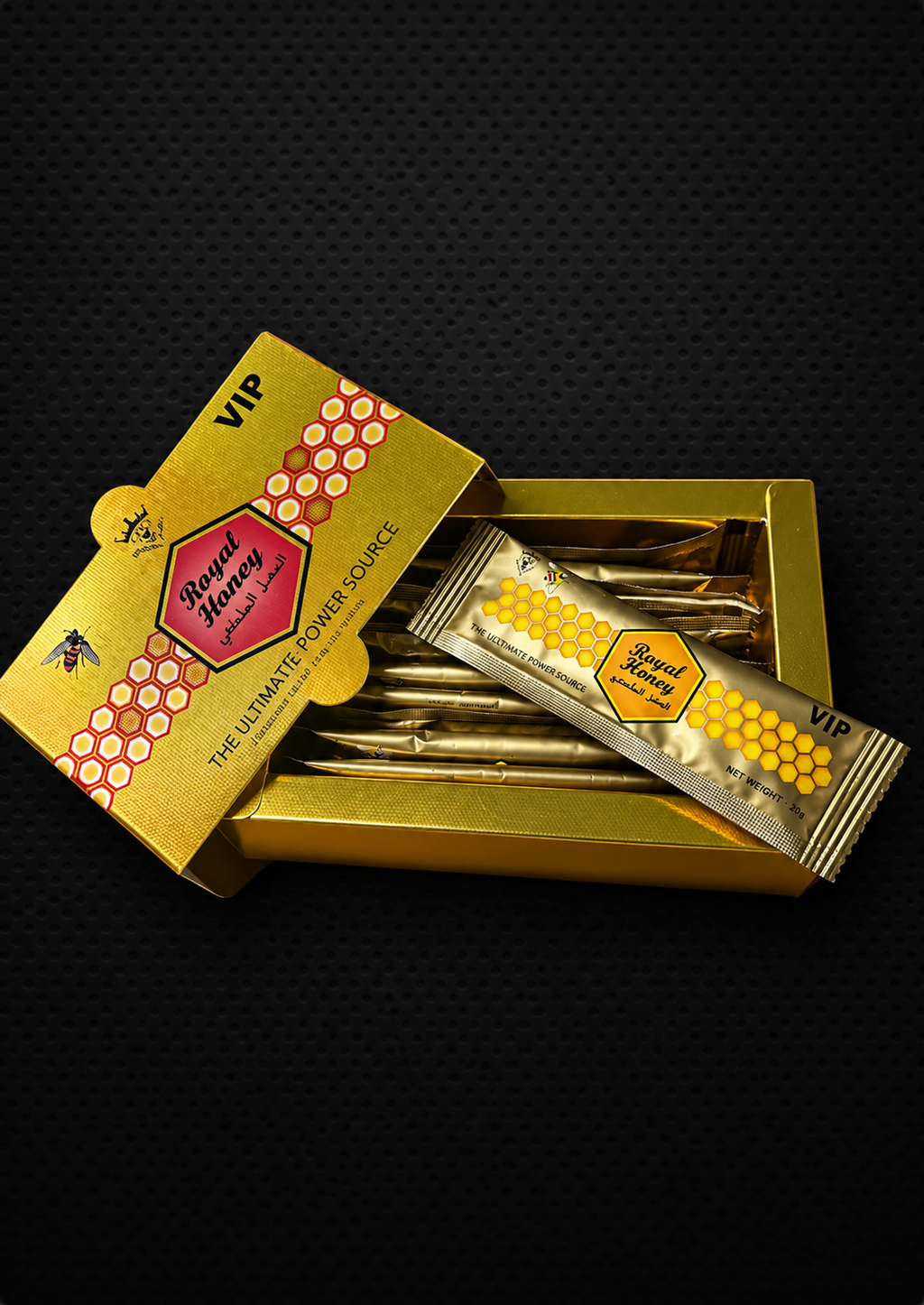Golden Honey Pack – Edición Premium(12 sobres de 20g)